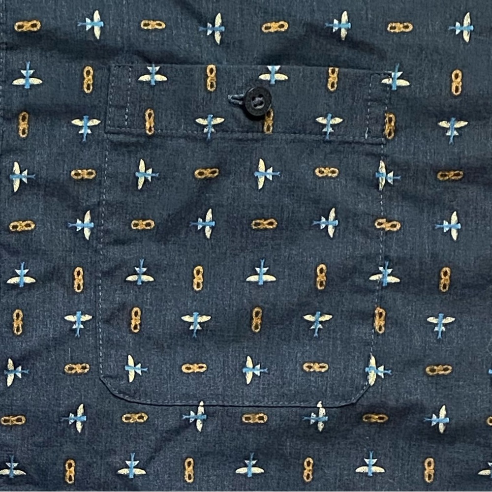 Patagonia‎ Go To Shirt In Flying Climb Tidepool Blue - Picture 5 of 12